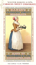 Walter Baker & Co's. Caracas Sweet Chocolate Fac-simile 1/4 Lb. Package.