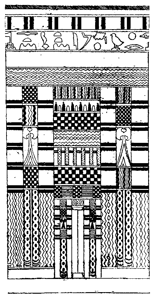Fig 24.--Door of a house of the Ancient Empire, from the wall of a tomb of the Sixth Dynasty. 