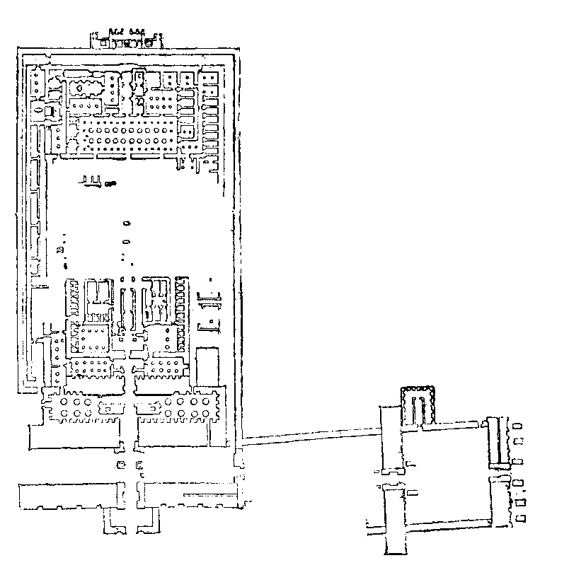 Fig 84.--Plan of the temple of Karnak in the reign of Amenhotep III. 