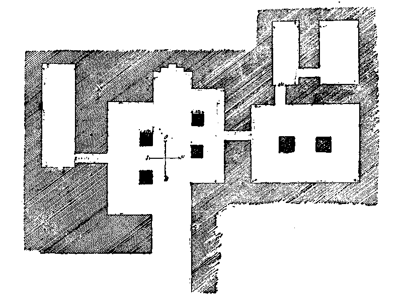 Fig 125.--Plan of chapel in mastaba of Ptahhotep, Fifth Dynasty, Sakkarah. 
