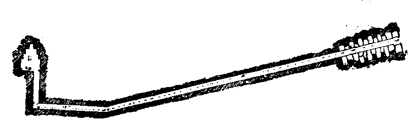 Fig 143.--Section of passage and vault in pyramid of Medûm. 