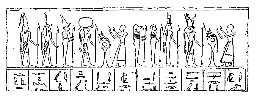 Fig 162.--Vignette from <i>The Book of the Dead</i>, Saïte period 