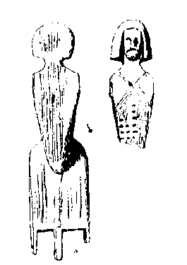 Fig 256.--Remains of two Twelfth Dynasty dolls; Kahun, Gurob and Hawara, W.M.F. Petrie, Plate VIII. p. 30.