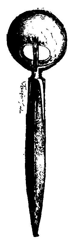 Fig 305.--Poignard of Queen Aahhotep, bearing cartouche of King Ahmes. 