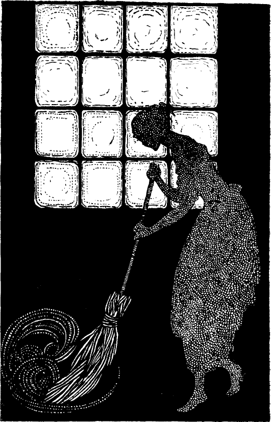 Woman sweeping