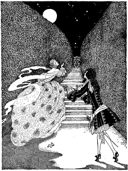 SHE SPRANG AWAY FROM HIM, ALL AT ONCE, INTO THE GARDEN