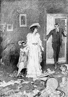 Their fluffy laces burnt and blackened. Chiffon fichus torn in ribbons strewed the carpet.