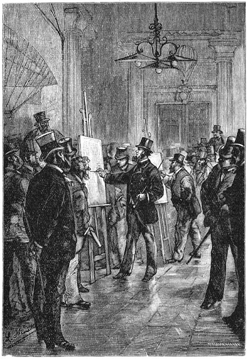 Hij, die zijne naald het dichtst nabij het midden der lijn en het hout plantte. (Bladz. 20).