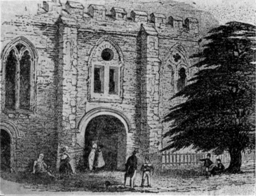 EXTERIOR OF LADY CHAPEL WHEN USED AS THE GRAMMAR SCHOOL BEFORE 1874.