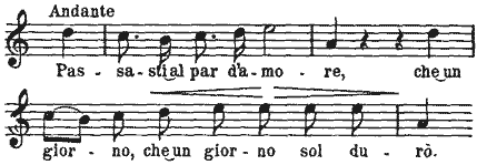 Passasti al par d'amore, che un giorno, che un giorno sol durò Passasti al par d'amore, che un giorno, che un giorno sol durò