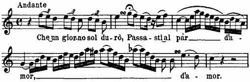 Che un giorno sol durò, Passasti al par d'amor Che un giorno sol durò, Passasti al par d'amor