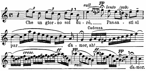 Che un giorno sol durò, Passasti al par d'amor Che un giorno sol durò, Passasti al par d'amor