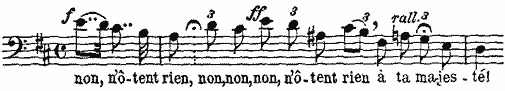 non, n'ôtent rien, non, non, non, n'ôtent rien à ta majesté! non, n'ôtent rien, non, non, non, n'ôtent rien à ta majesté!