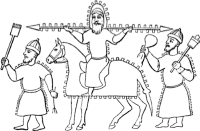 Soldiers carrying Greek fire implements.