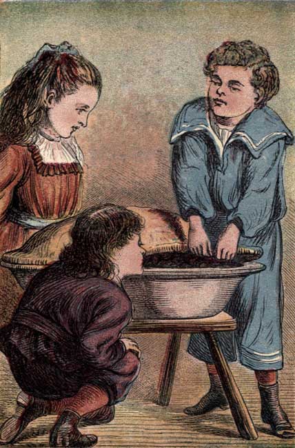 N nodded at it. O opened it. P peeped at it.