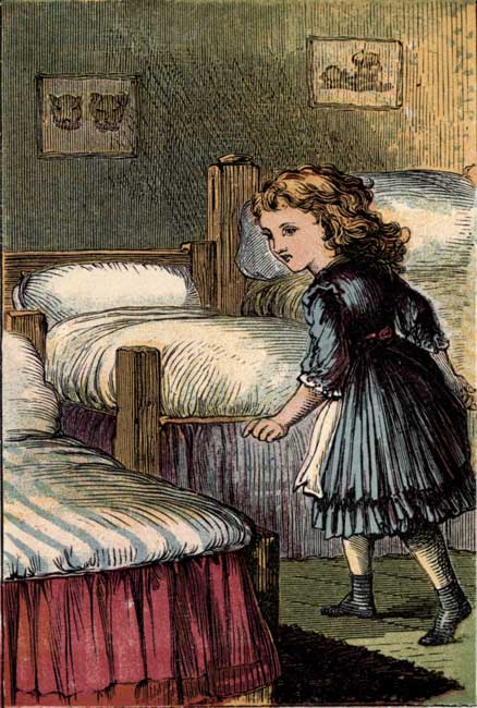 Silverlocks goes upstairs to the Bears' bedroom.