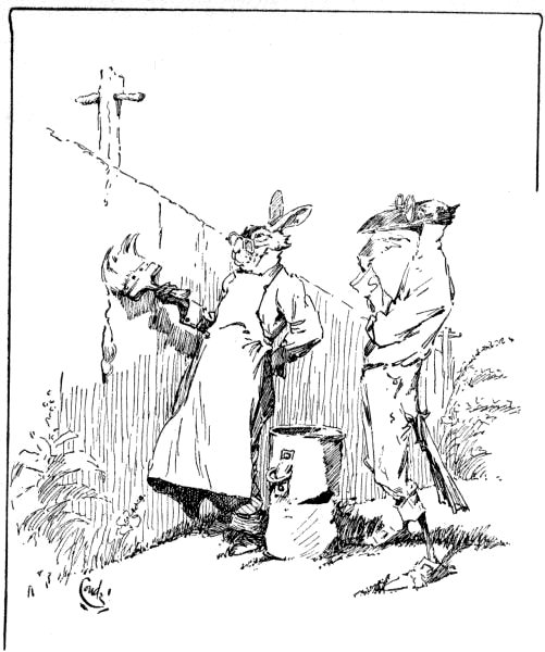 MR. CROW AND MR. RABBIT WENT BACK TO THE FENCE JOB