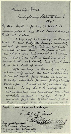 Dickens letter