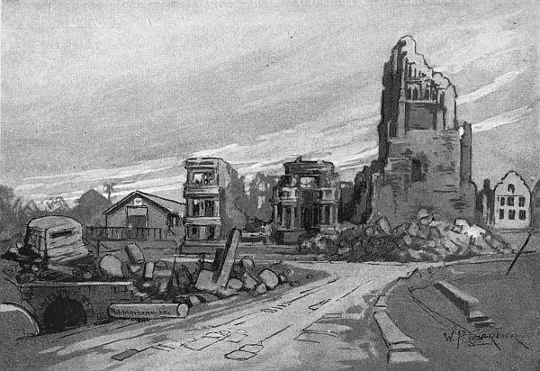 HUT IN THE GROUNDS OF THE RUINS OF THE HÔTEL-DE-VILLE AT ARRAS