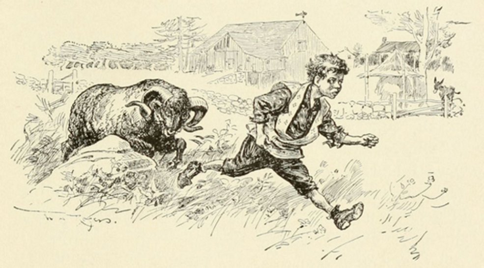 "WHY, HE WAS ALL OVER THAT PASTURE QUICKER'N YOU COULD WINK!"