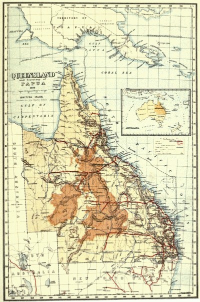 'QUEENSLAND and Territory of PAPUA 1909'