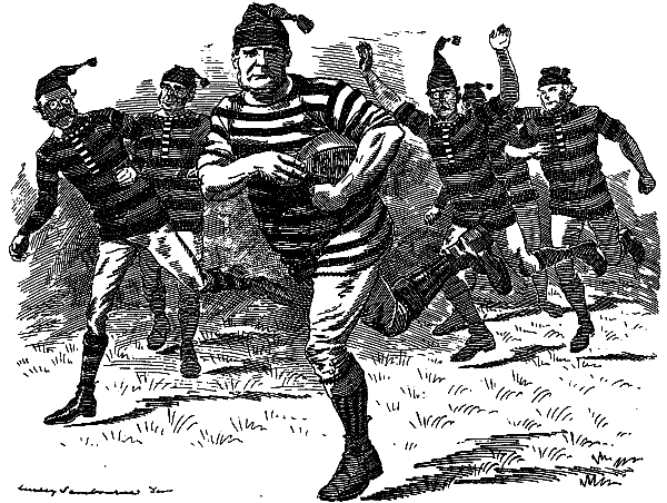 PARLIAMENTARY FOOTBALL MATCH.--'FOWLER'S FINE SINGLE-HANDED RUN.'