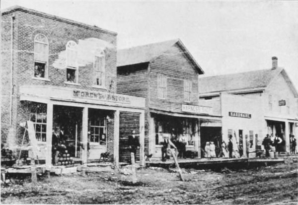 VIEW OF SPRINGVILLE SOON AFTER TOWN WAS FOUNDED