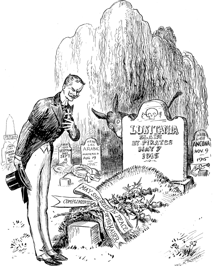 Von Bernstorff at the grave of the Lusitania