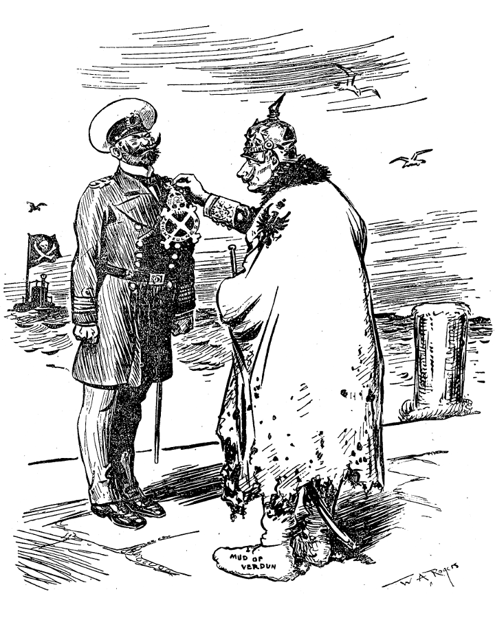 The Kaiser decorating a naval officer