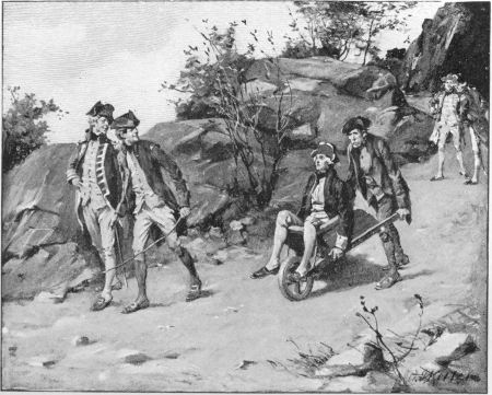 LANGTON WAS TAKEN DOWN THE HILL IN A WHEELBARROW