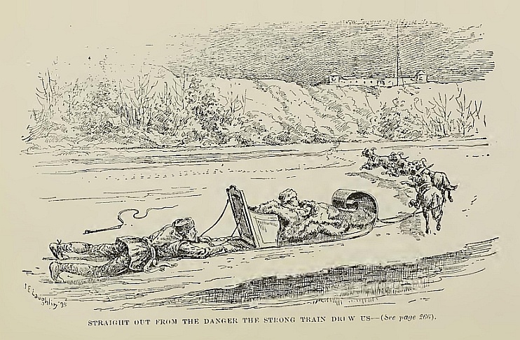 STRAIGHT OUT FROM THE DANGER THE STRONG TRAIN DREW US