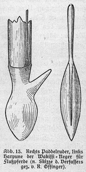 Paddel und Harpune