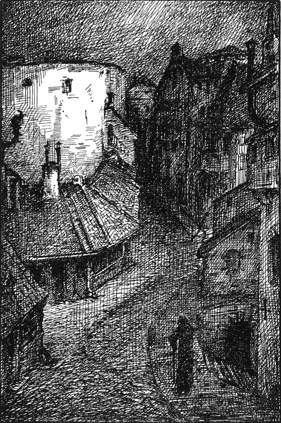 In den dunklen Gassen der   Stadt