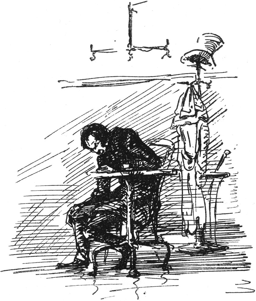 Der verzweifelte Erzähler   sitzt am Wirtshaustisch