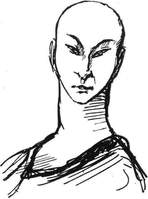 Das schöne Gesicht eines   Blauäugigen