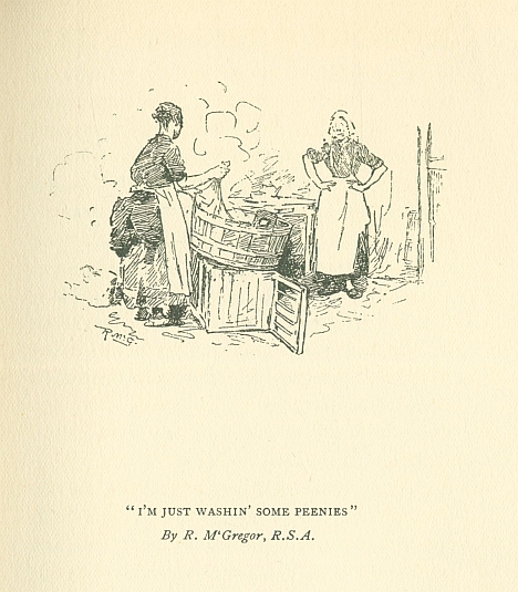 "I'M JUST WASHIN' SOME PEENIES" <i>By R. M'Gregor, R.S.A.</i>