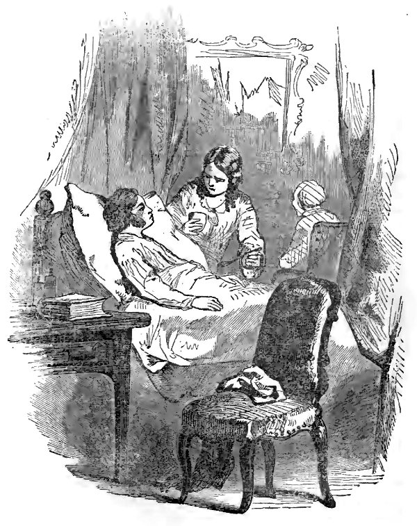 Theodosia nurses the sick Mr. Percy.