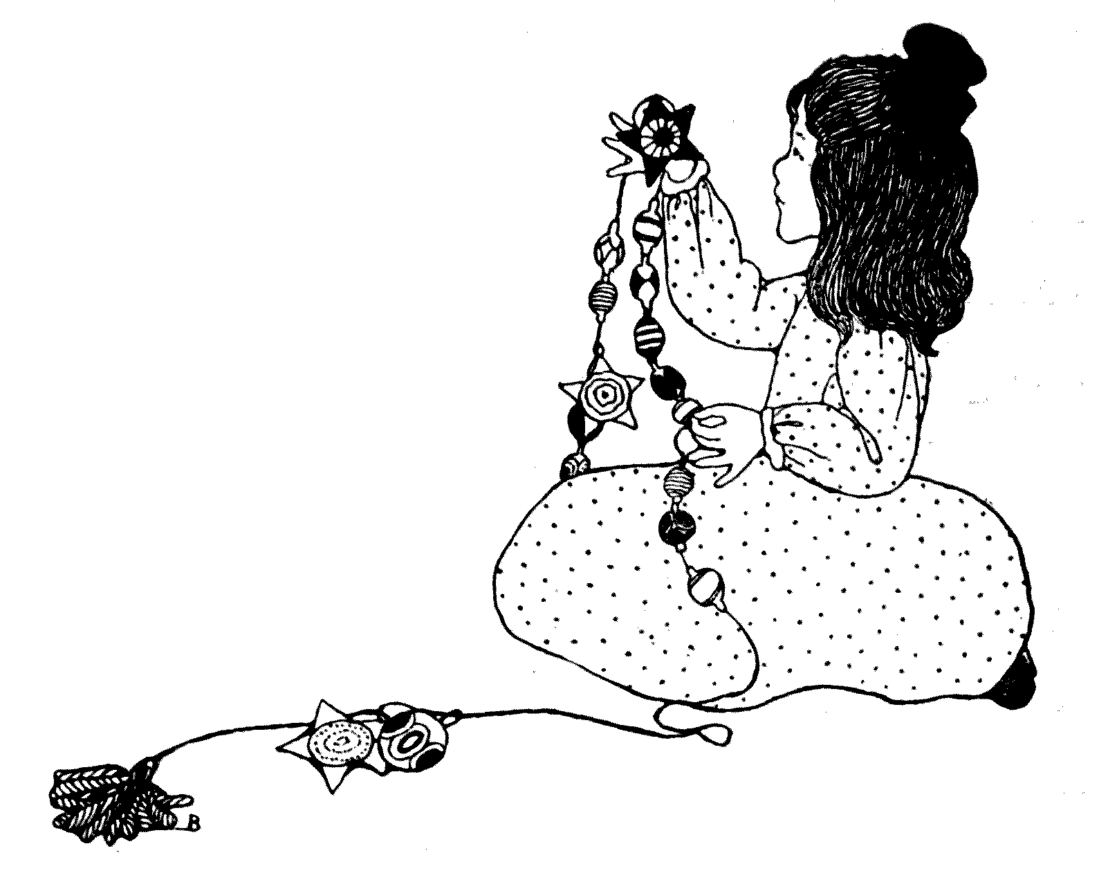 girl holding garlands