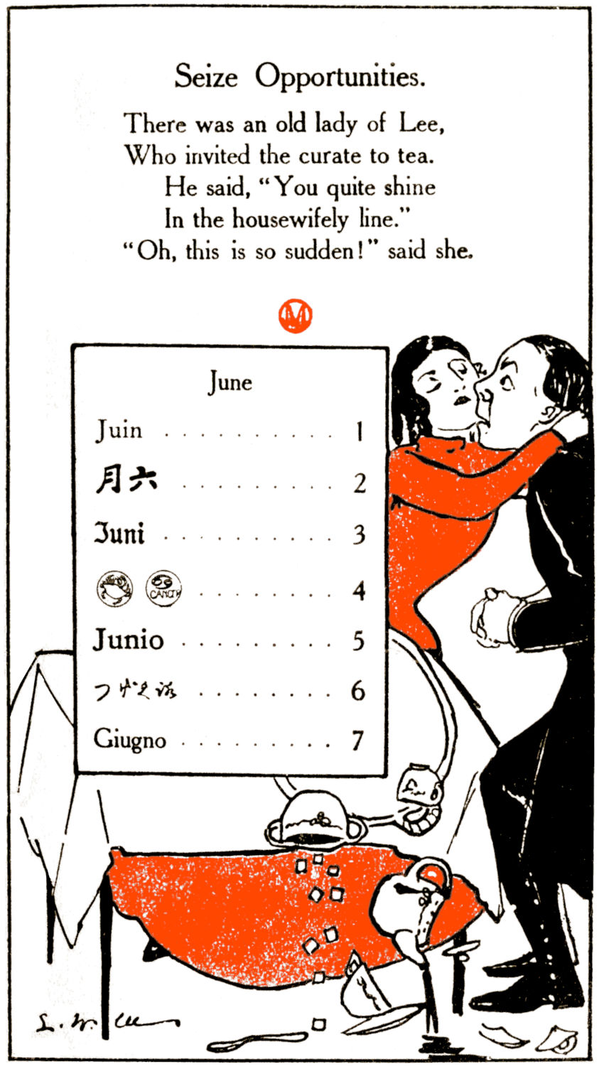 Lady embracing curate