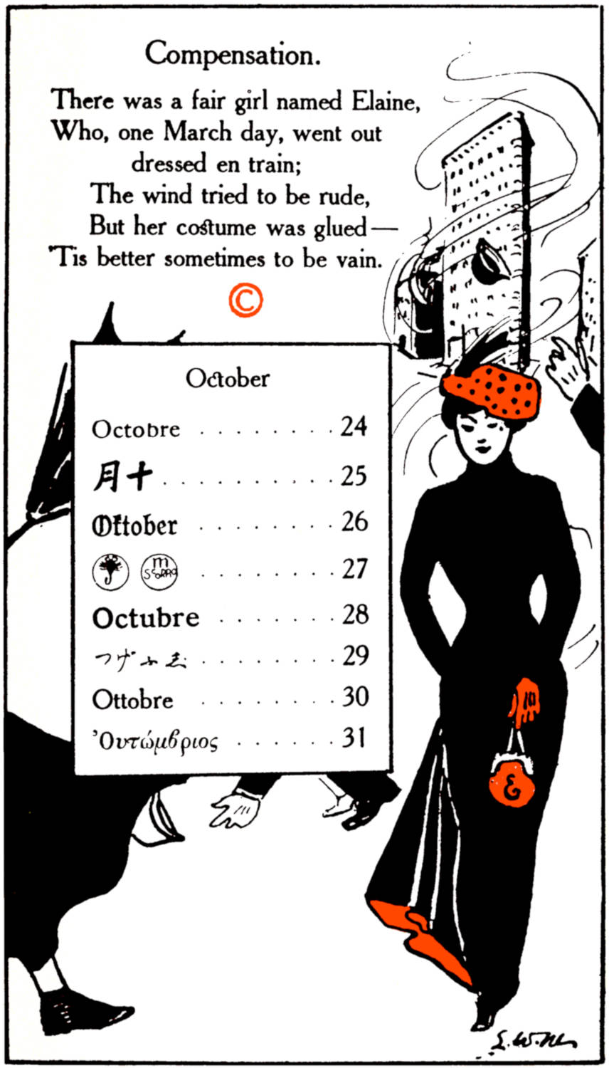 Elaine walking in stormy weather