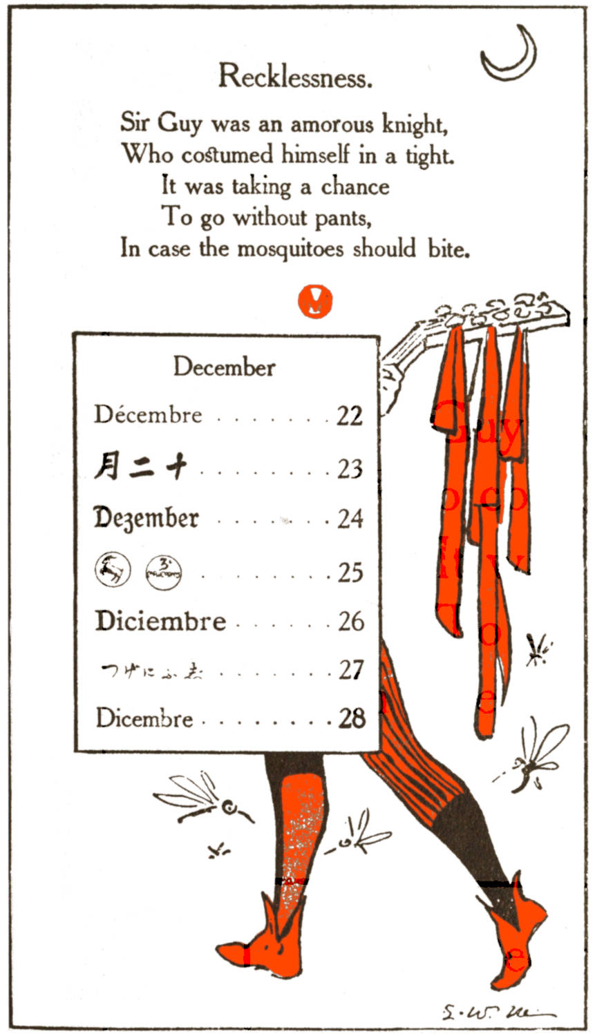 Luter Sir Guy under attack by mosquitoes