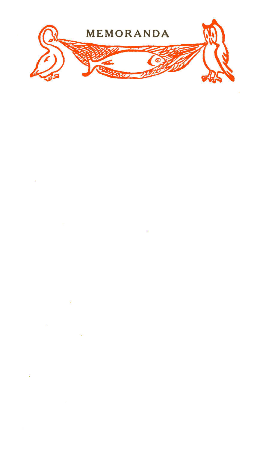 Blank memorandum page