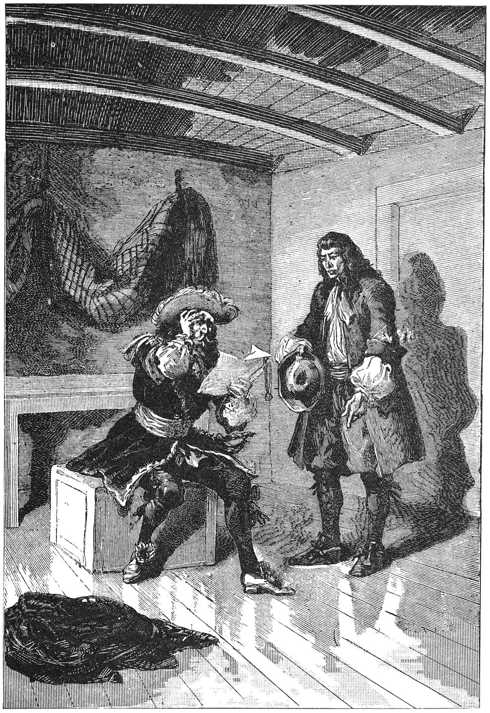 —Dan zij God ons genadig!—kreet don Fernando en liet zich op een zetel neerzinken,—want, tenzij er een wonder geschiede, zijn wij verloren.—Blz. 156.