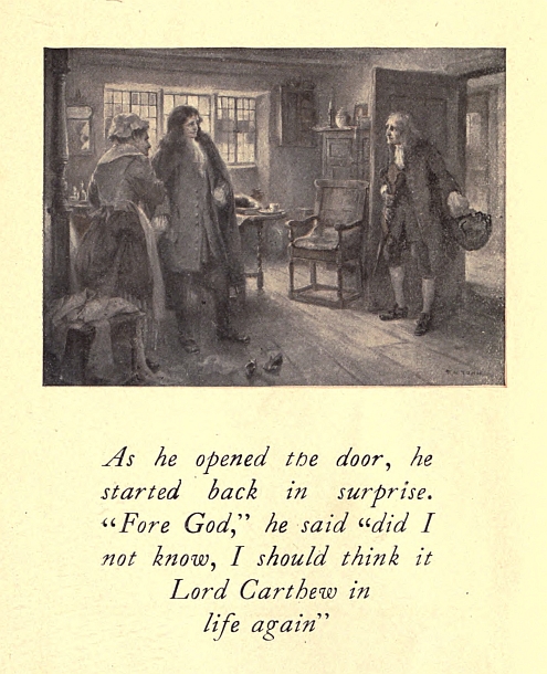 As he opened the door...