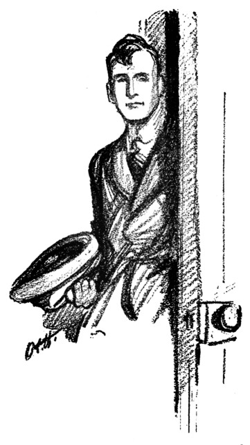 young man at the door