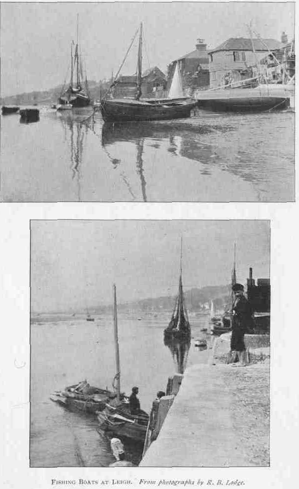 FISHING BOATS AT LEIGH. From photographs by R. B. Lodge.