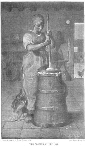 From a carbon print by Braun, Cl&eacute;ment & Co. John Andrew & Son, Sc. THE WOMAN CHURNING