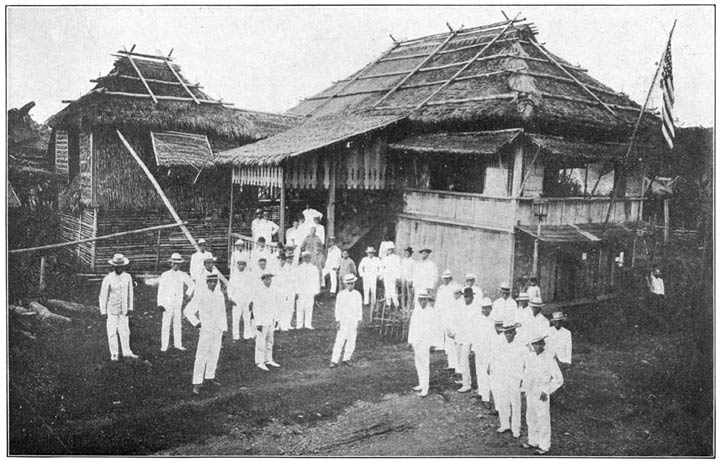 Group of Officials in front of Presidente&rsquo;s (Mayor&rsquo;s) Residence