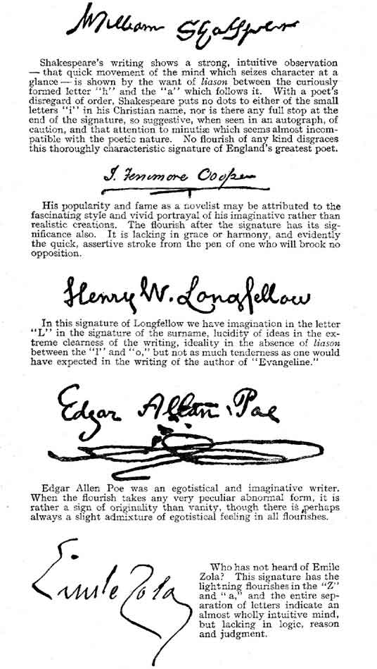 CHARACTERISTIC WRITING OF A FEW OF THE WORLD'S BEST-KNOWN LITERARY MEN
AND AUTHORS.