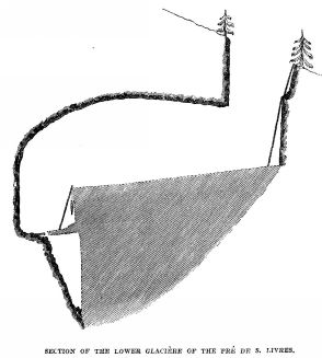 SECTION OF THE LOWER GLACI&Egrave;RE OF
THE PR&Eacute; DE S. LIVRES.